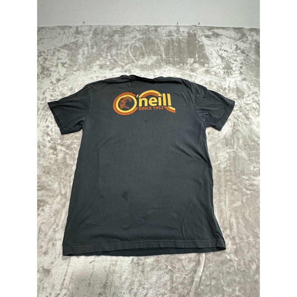ONeill Mens Garment‎ Dye Graphic T-Shirt Gray Large Retro Surf Since 1952 Logo